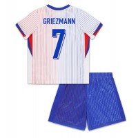 Fotballdrakt Barn Frankrike Antoine Griezmann #7 Bortedraktsett EM 2024 Kortermet (+ Korte bukser)